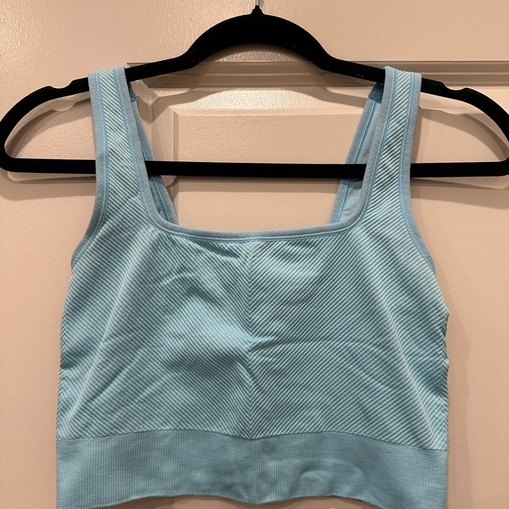 All in Motion Light Blue Ribbed Sports Bra